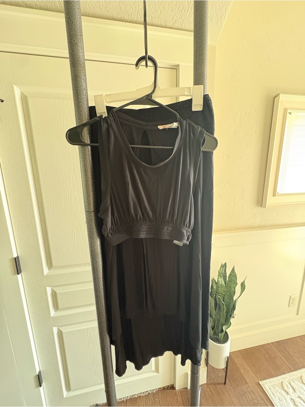 Free People black morning side set